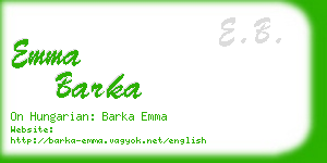 emma barka business card